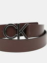 Calvin Klein hnědý kožený pánský pásek CK Enamel Pas