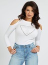 Guess Cut-Out Sleeves Triangle Logo Pulover